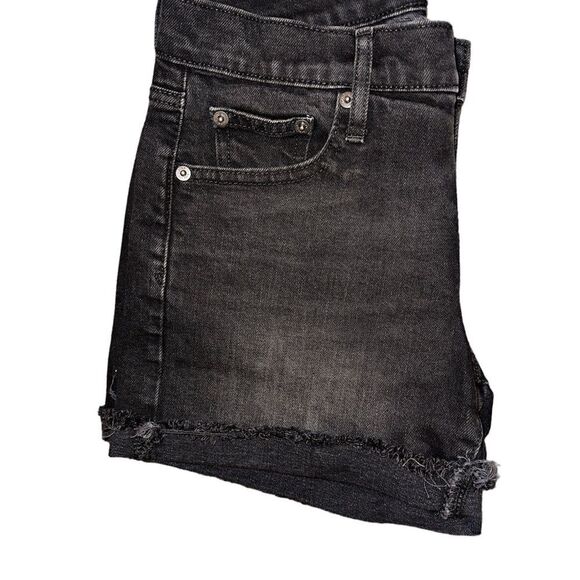 GAP DENIM SHORTS PRE-OWNED WITH RAW HEM SIZE 25 REGULAR ZIPPER CLOSING - Picture 3 of 3